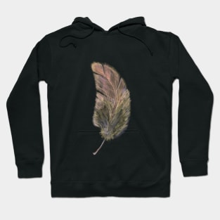 Pink and brown single feather Hoodie